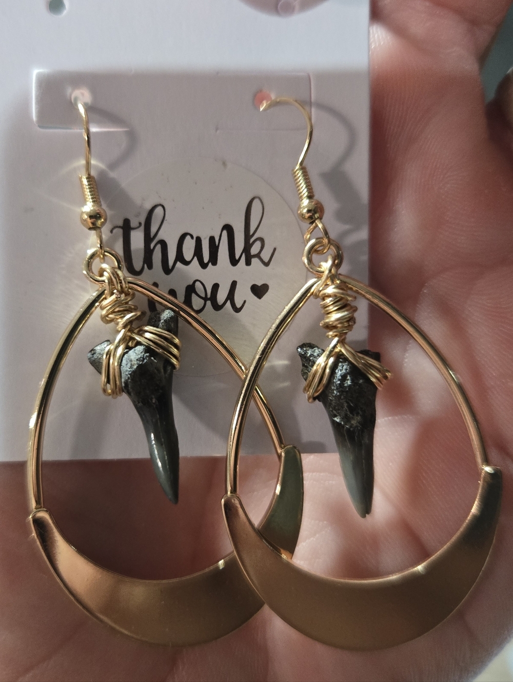 Handmade Real Shark Tooth Earrings - Charleston, SC Found & Unique